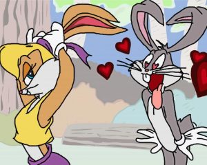 Lola Bunny And Bugs In Love Diamond Painting