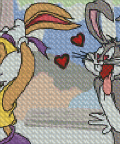 Lola Bunny And Bugs In Love Diamond Paintings