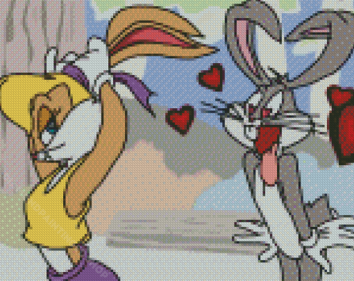 Lola Bunny And Bugs In Love Diamond Paintings