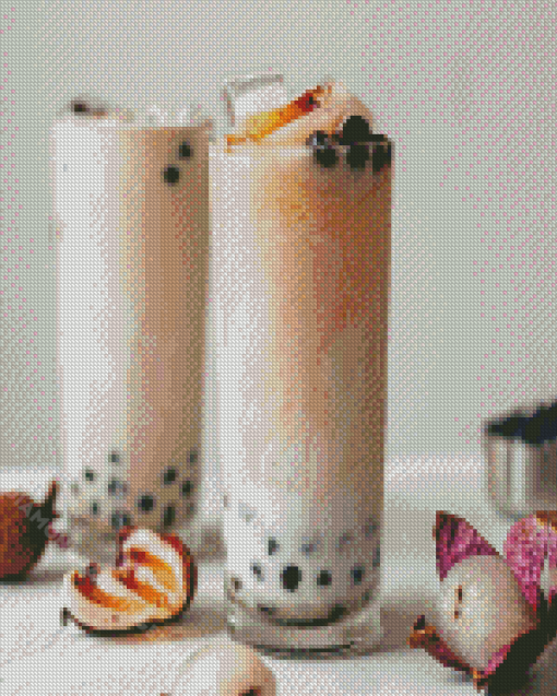 Lychee Bubble Tea Diamond Paintings