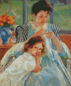 Mary Stevenson Cassatt Young Mother Sewing Diamond Paintings