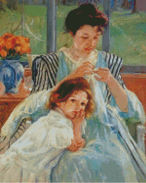 Mary Stevenson Cassatt Young Mother Sewing Diamond Paintings