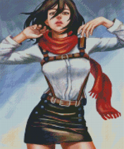 Mikasa Ackerman Attack On Titan Art Diamond Paintings