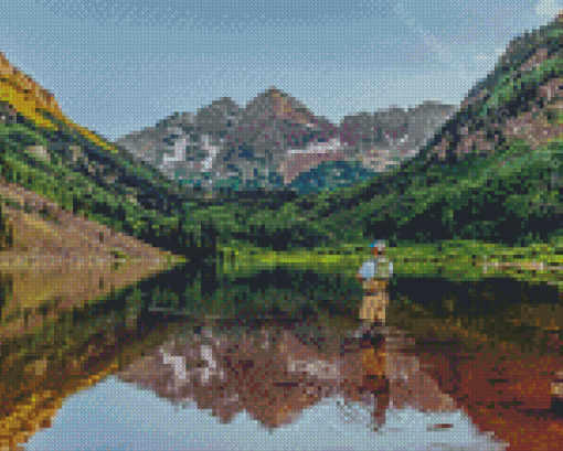 Mountain Fly Fishing Diamond Paintings