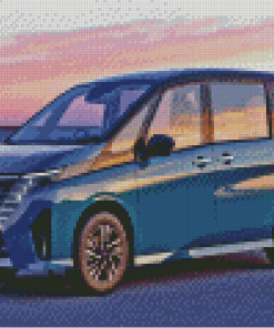 Nissan Serena With Sunset View Diamond Paintings