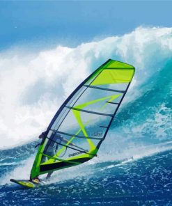 Ocean Waves Windsurfer Diamond Painting