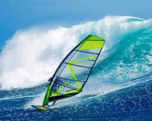 Ocean Waves Windsurfer Diamond Painting