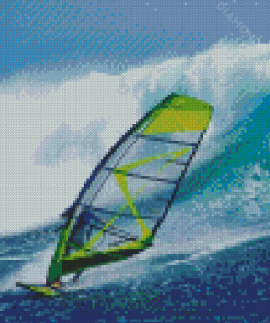 Ocean Waves Windsurfer Diamond Paintings