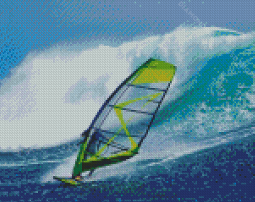 Ocean Waves Windsurfer Diamond Paintings