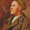 Old Man And Cigar Diamond Paintings