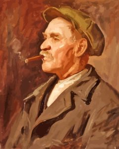 Old Man And Cigar Diamond Painting