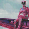 Pink Mighty Morphin Power Rangers Diamond Paintings