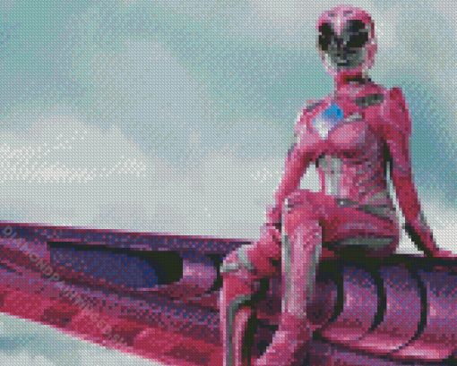 Pink Mighty Morphin Power Rangers Diamond Paintings