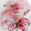 Pink Abstract Lily Diamond Painting