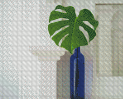 Plant In Blue Vase Diamond Paintings