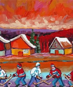 Pond Hockey Art Diamond Painting