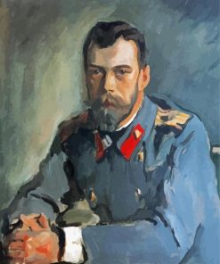 Portrait Of Emperor Nicholas II Serov Diamond Painting