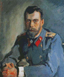 Portrait Of Emperor Nicholas II Serov Diamond Paintings