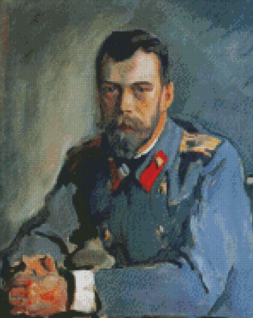 Portrait Of Emperor Nicholas II Serov Diamond Paintings