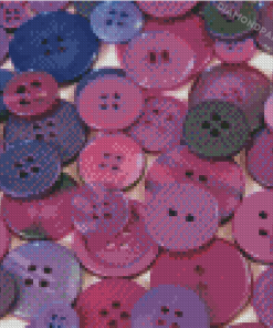 Purple Buttons Diamond Paintings