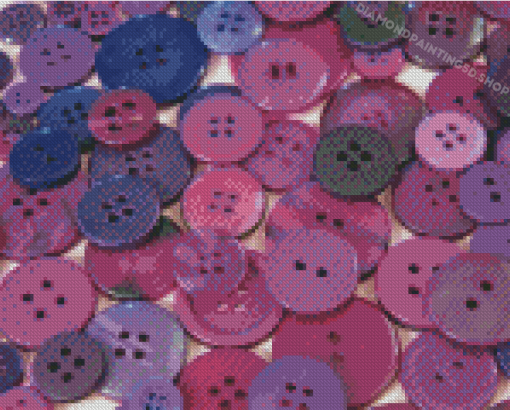 Purple Buttons Diamond Paintings