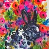 Rabbit With Flowers Diamond Painting