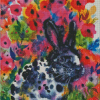 Rabbit With Flowers Diamond Paintings