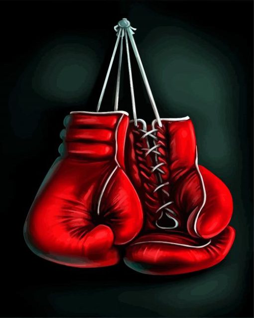 Red Boxing Gloves Diamond Painting