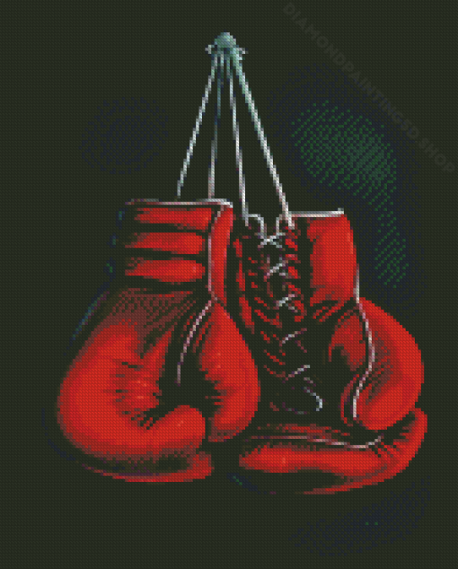 Red Boxing Gloves Diamond Paintings