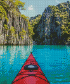 Red Kayak Prow Diamond Paintings