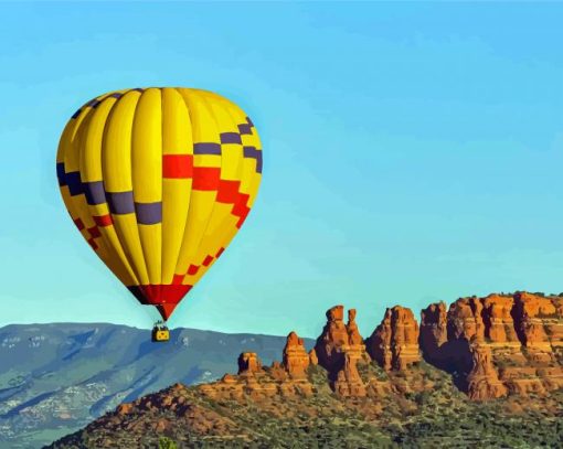 Red Rock Balloon Canyon Sedona Diamond Painting