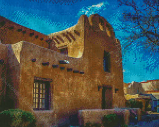 Santa Fe Houses In New Mexico Diamond Paintings