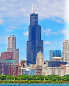 Sears Tower Chicago Illinois Diamond Painting