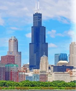 Sears Tower Chicago Illinois Diamond Painting