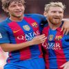 Sergi Roberto And Lionel Messi Diamond Painting