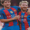 Sergi Roberto And Lionel Messi Diamond Paintings