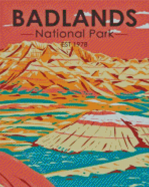 South Dakota Badlands National Park Poster Diamond Paintings