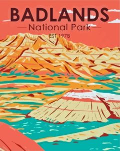 South Dakota Badlands National Park Poster Diamond Painting