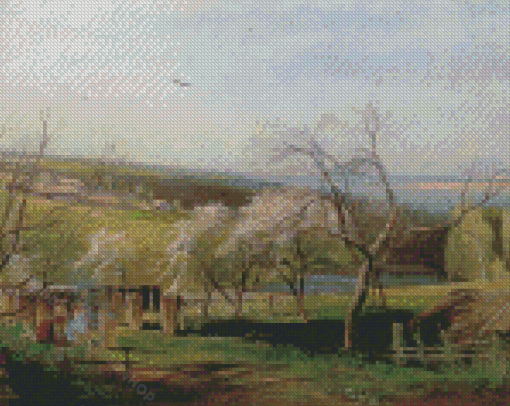 Spring Village View Savrasov Diamond Paintings