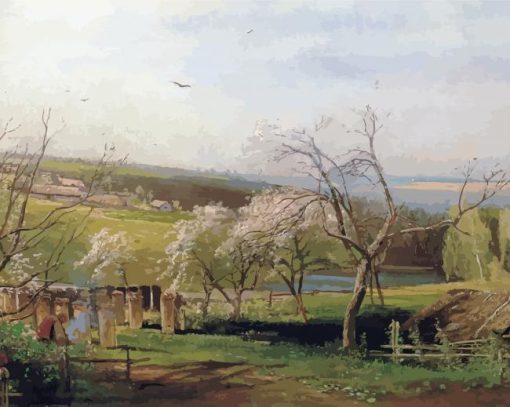 Spring Village View Savrasov Diamond Painting