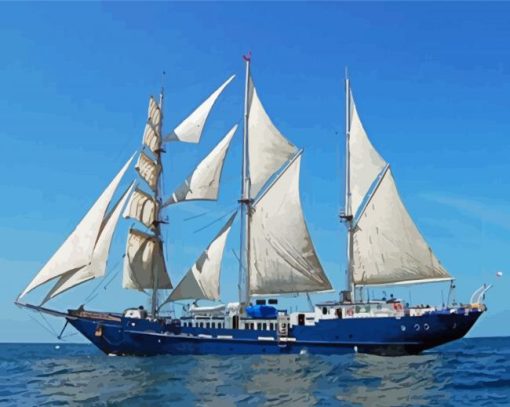 Square Rigger Sailing Ship Diamond Painting