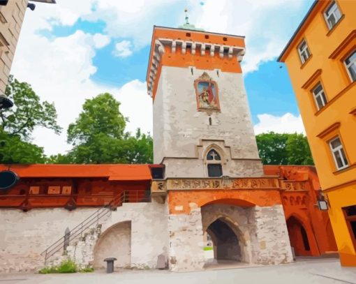 St. Florian's Gate Krakow Poland Diamond Painting