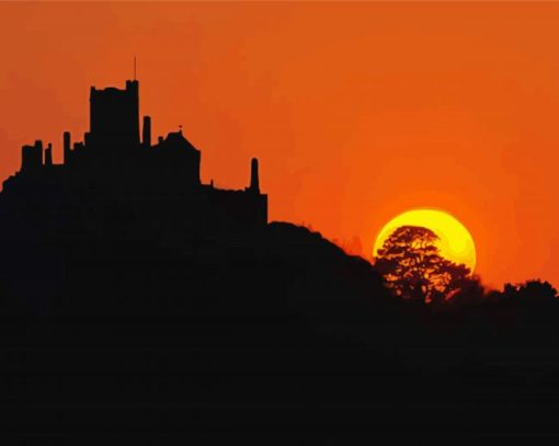 St Michael's Mount Silhouette Diamond Painting