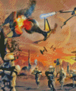 Star Wars Battle Scene Diamond Paintings