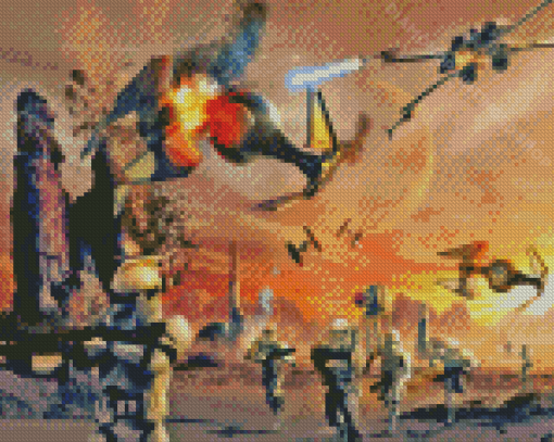 Star Wars Battle Scene Diamond Paintings