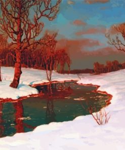 Sunset On Snowy River Diamond Painting