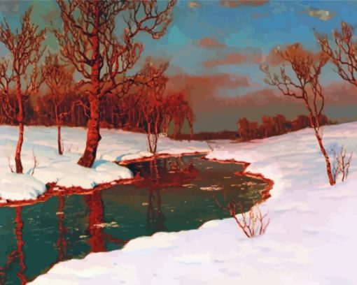 Sunset On Snowy River Diamond Painting