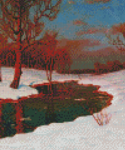 Sunset On Snowy River Diamond Paintings