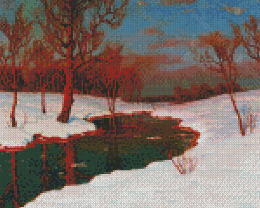 Sunset On Snowy River Diamond Paintings