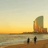 Surfers At Barcelona Beach Diamond Painting